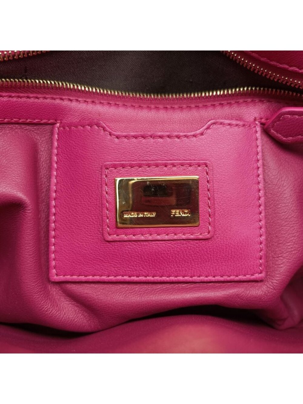 Fendi Be Baguette Rose Red Leather Shoulder - Picture 10 of 15